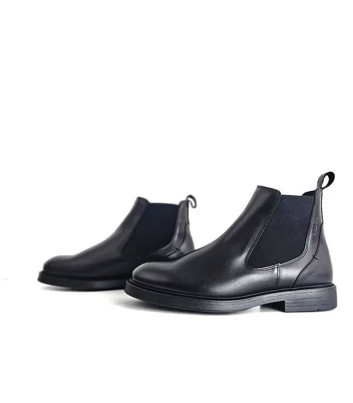 Botines Chelsea hombre piel negra Baerchi Dacia perfiles