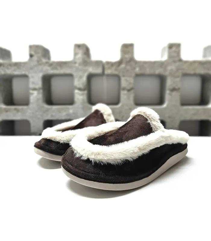 Zapatillas casa mujer pelo Salvi marrón chocolate