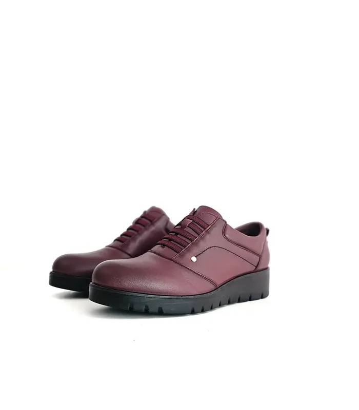 Zapatos cómodos mujer invierno The Happy Monk burdeos