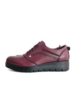 Zapatos burdeos mujer cómodos, perfil