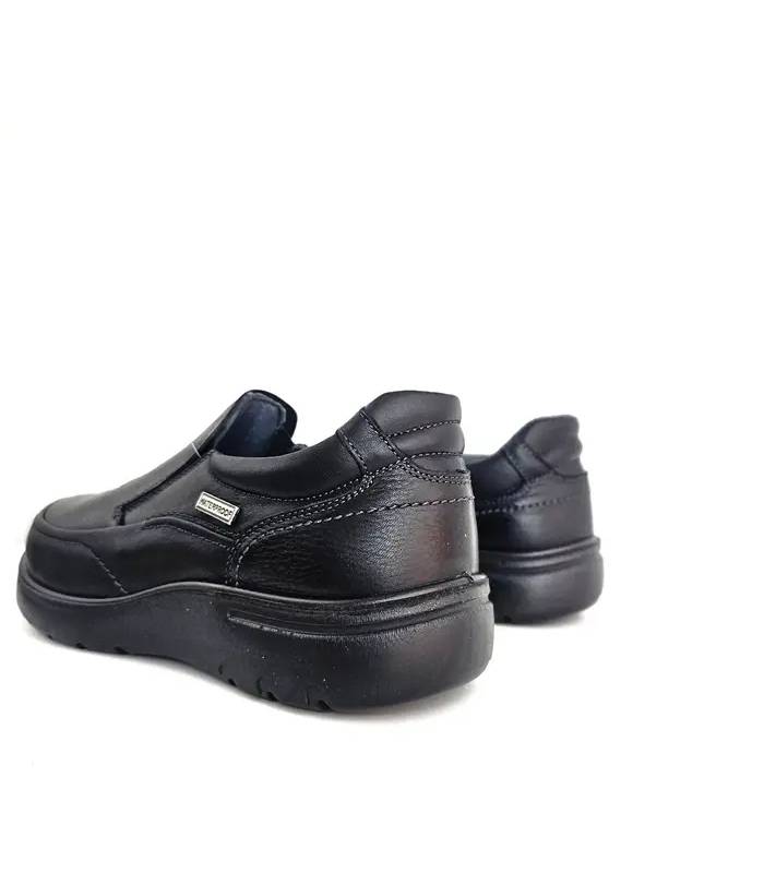 trasera mocasines waterproof hombre Luisetti piel negros