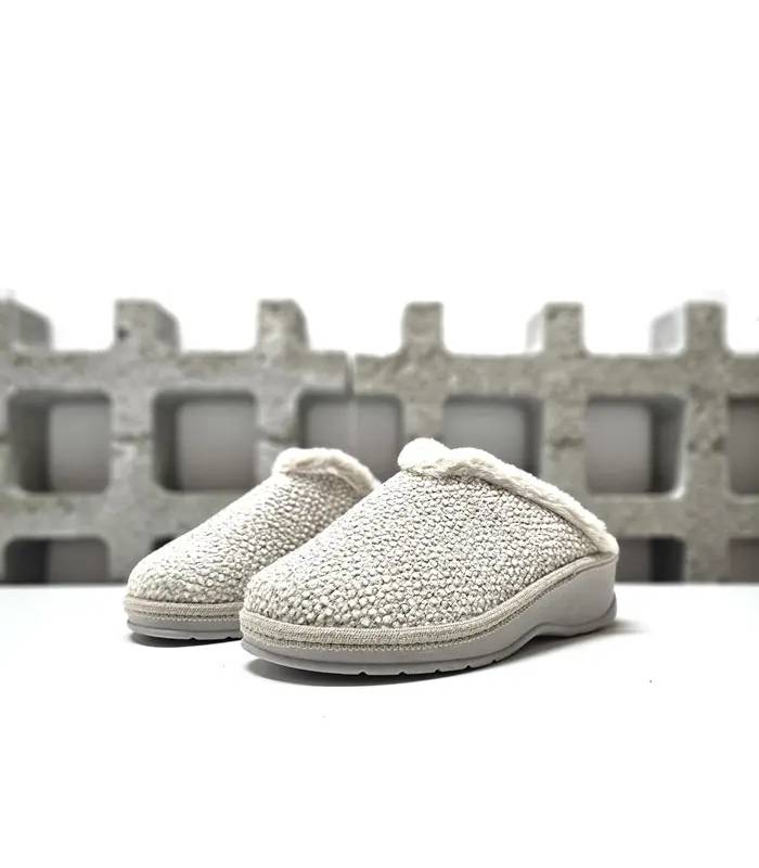 Zapatillas casa mujer cuña Salvi Confort crudo