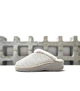 Perfil zapatillas casa cuña mujer Salvi crudo