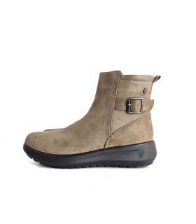 Botines mujer cuña beige Mysoft vista lateral