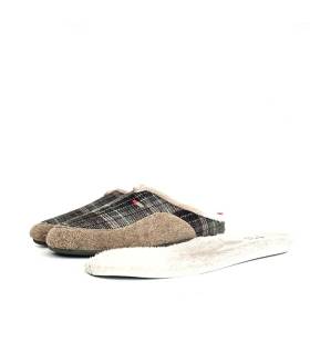 Zapatillas Cabrera hombre cuadros vista  con la plantilla extraida