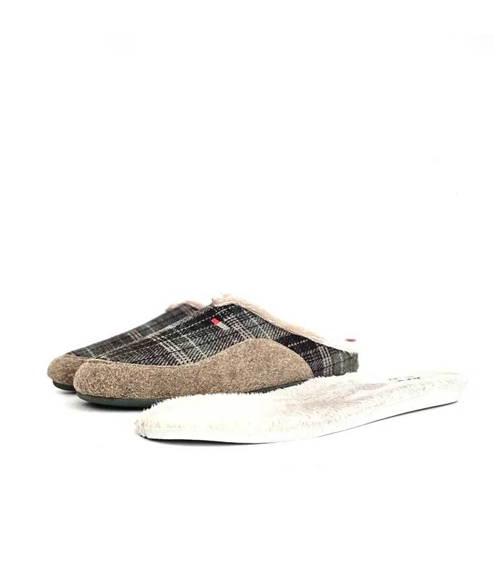 Zapatillas Cabrera hombre cuadros vista  con la plantilla extraida