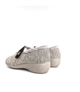 Zapatillas Cabrera mujer espiga beige vista trasera
