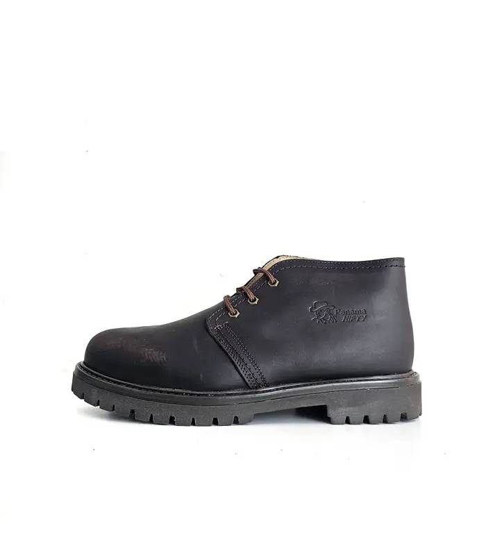 Botines hombre piel marrón Nifty vista lateral