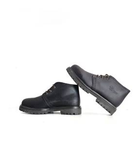 Botines hombre piel chocolate Nifty perfil