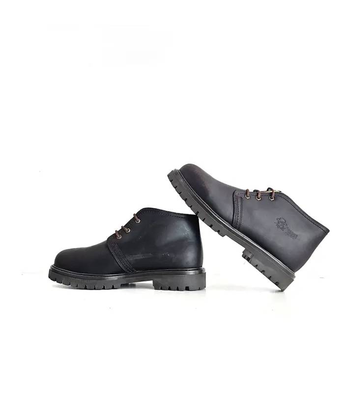 Botines hombre piel chocolate Nifty perfil