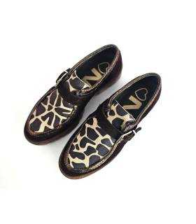 Zapatos Nival mujer animal print Tarifa vista superior