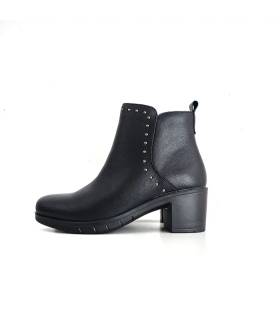 Botines negros mujer Happy Monk tachuelas discretas