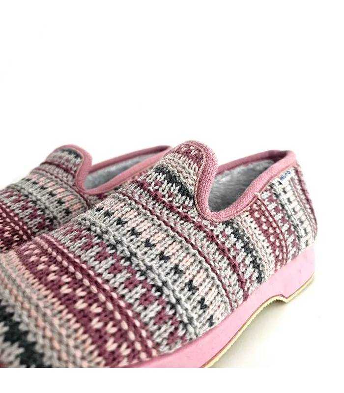 Detalle punto zapatillas Garrido Muro mujer rosa