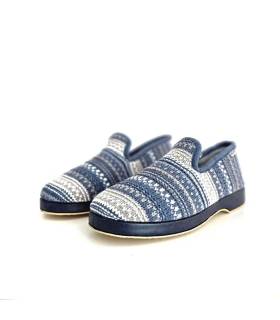 Zapatillas casa mujer invierno Garrido Muro azul