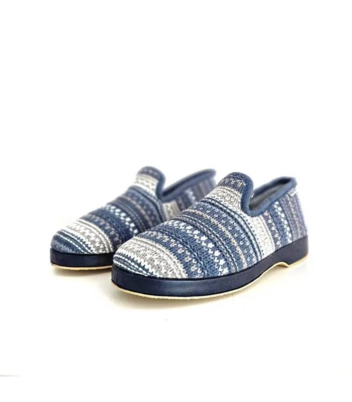 Zapatillas casa mujer invierno Garrido Muro azul