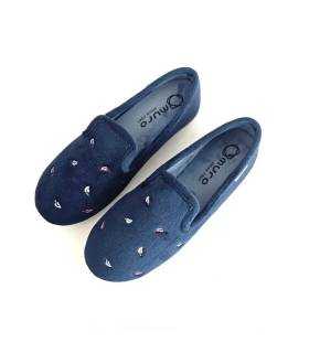 Vista superior zapatillas Garrido Muro mujer azul