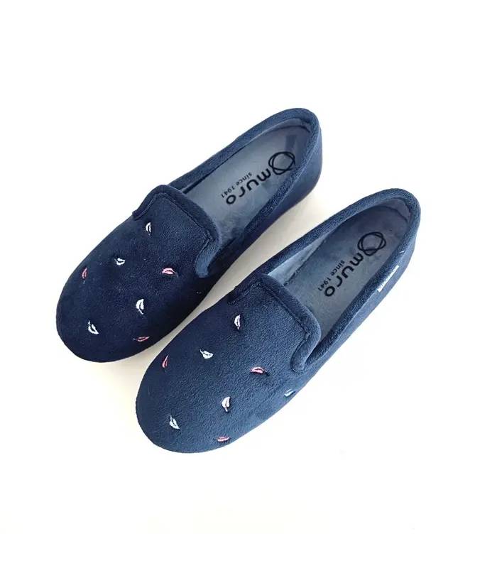 Vista superior zapatillas Garrido Muro mujer azul