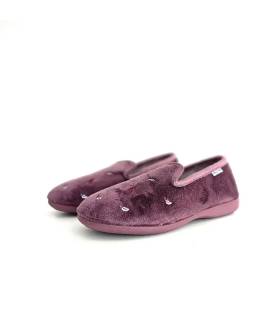 Zapatillas Garrido Muro mujer malva aterciopeladas
