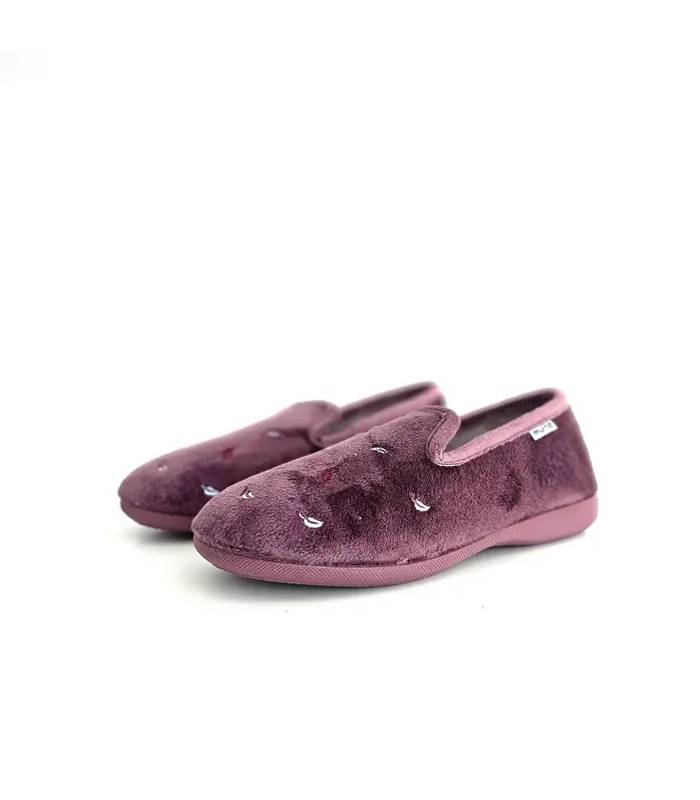 Zapatillas Garrido Muro mujer malva aterciopeladas