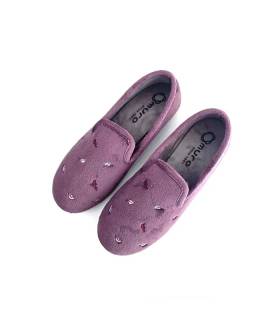 Vista superior zapatillas Garrido Muro mujer malva