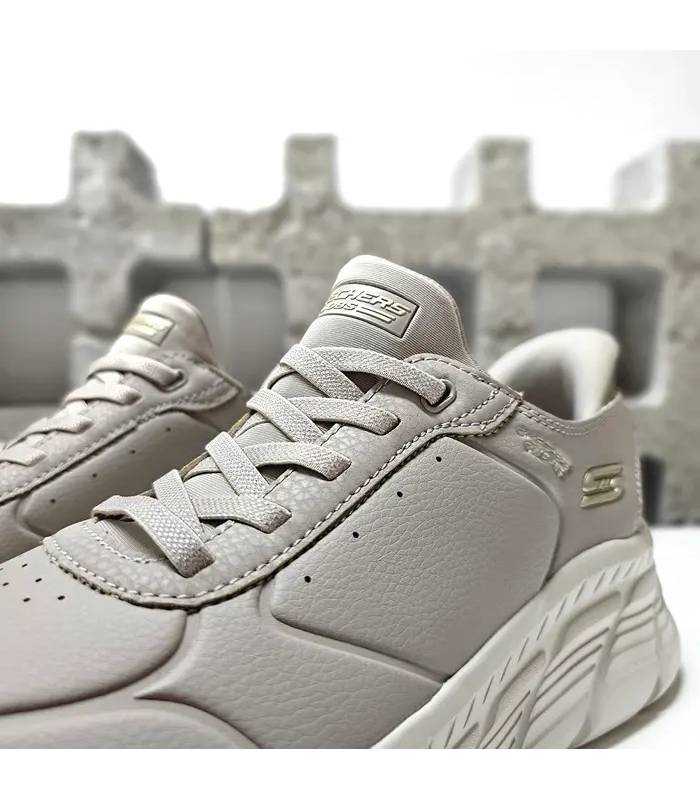 Skechers mujer beige cordones elásticos