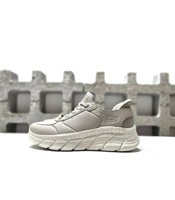 Skechers BOBS mujer beige perfil lateral