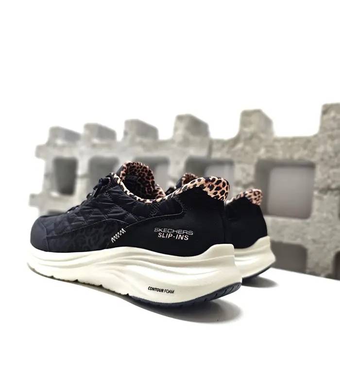 Skechers Slip-ins mujer negras Contour Foam trasera
