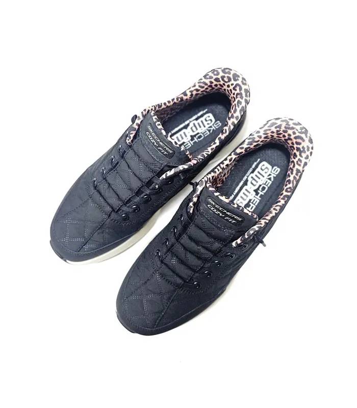 Vista superior Skechers Slip-ins mujer negras