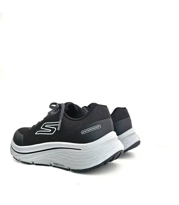 Zapatillas Skechers mujer waterproof negras vista trasera
