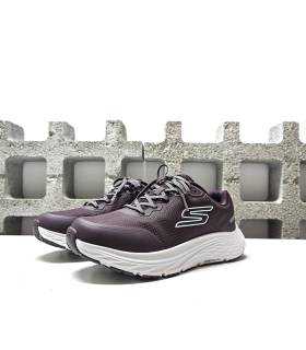 Zapatillas Skechers mujer waterproof burdeos frontal