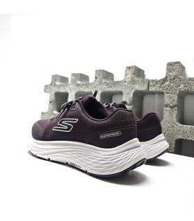 Zapatillas Skechers impermeables mujer burdeos trasera