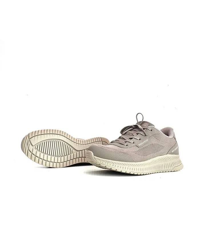 Skechers BOBS waterproof mujer beige con suela vista