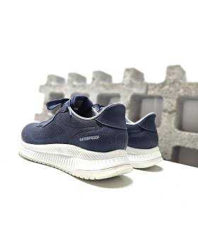 Skechers waterproof mujer azul vista trasera