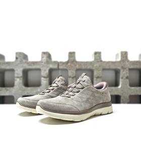 Skechers Luke Stride mujer taupe claro vista frontal