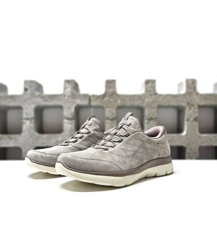 Skechers Luke Stride mujer taupe claro vista frontal