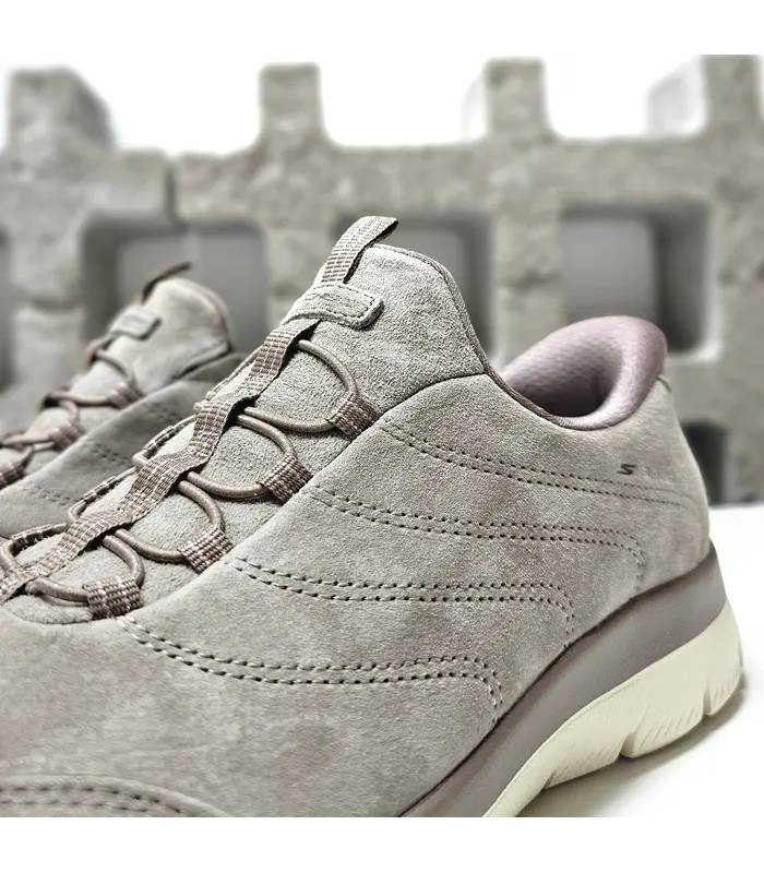Detalle Skechers Luke Stride mujer cordones elásticos