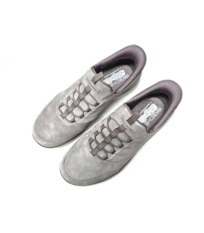 Zapatillas Skechers mujer taupe vista superior