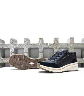 Suela zapatillas Skechers mujer cuña negras