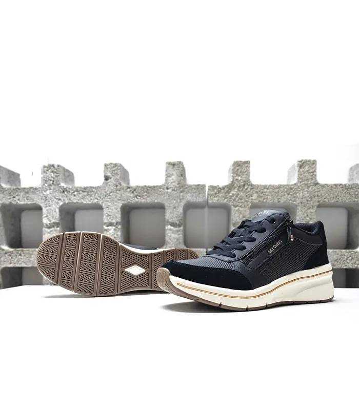 Suela zapatillas Skechers mujer cuña negras