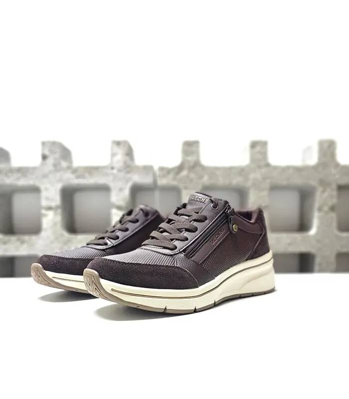 Zapatillas Skechers mujer cuña Billion Flex marrón chocolate