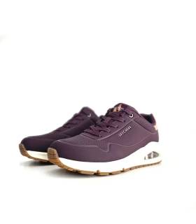 Zapatillas Skechers mujer invierno UNO Golden Air granate
