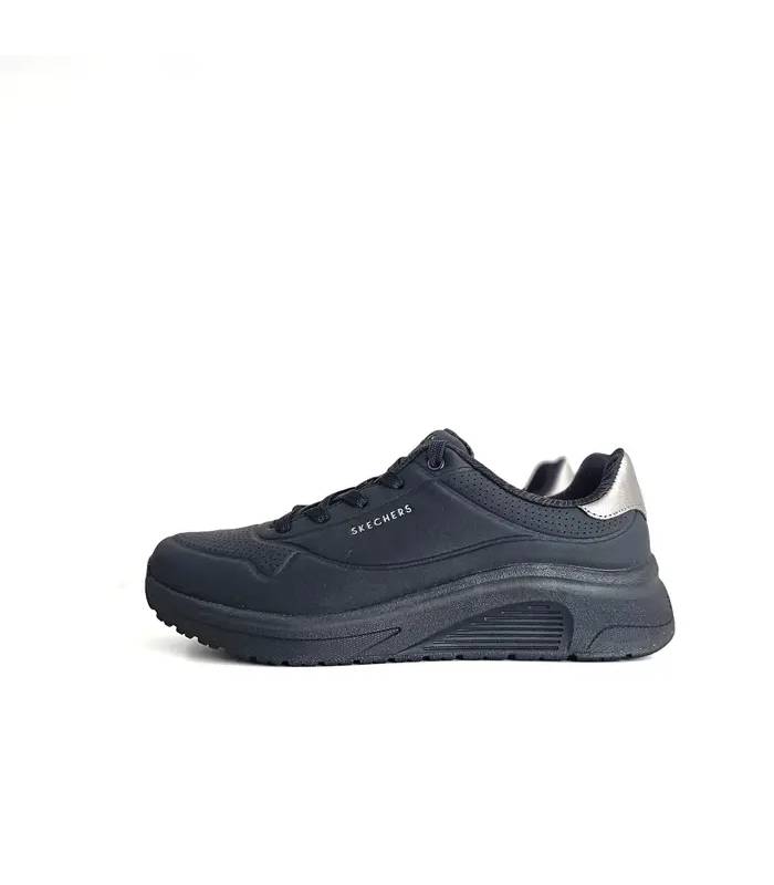 Skechers UNO Lite 2 mujer negro perfil lateral