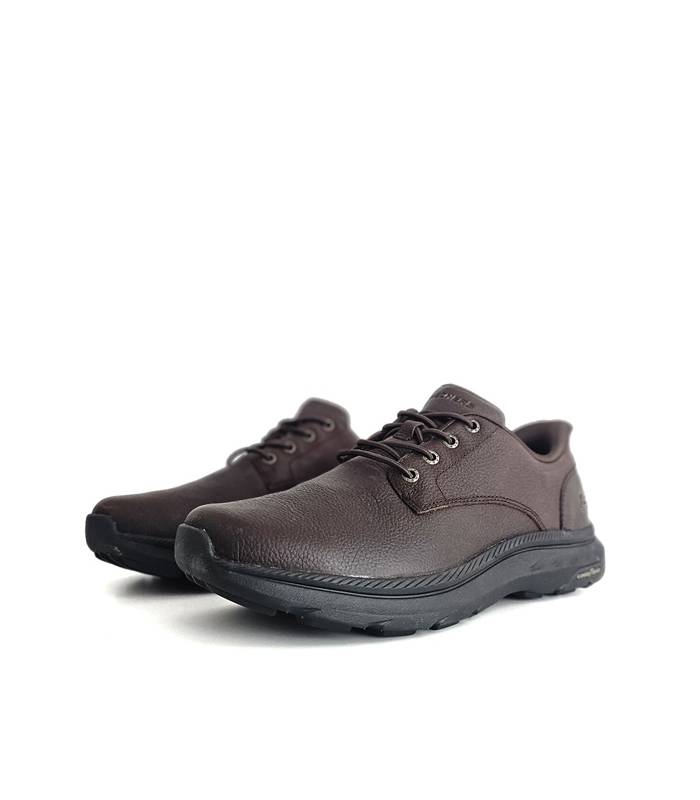Zapatos Skechers hombre Slip-ins Pollard Colt marrón frontal