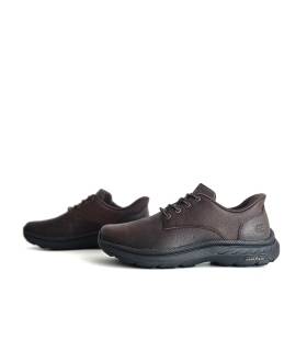 Skechers Pollard Colt hombre piel marrón perfil