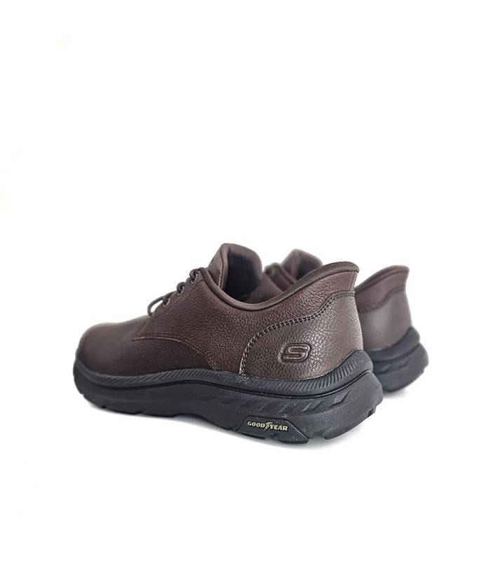 Vista trasera Skechers Relaxed Fit hombre marrón