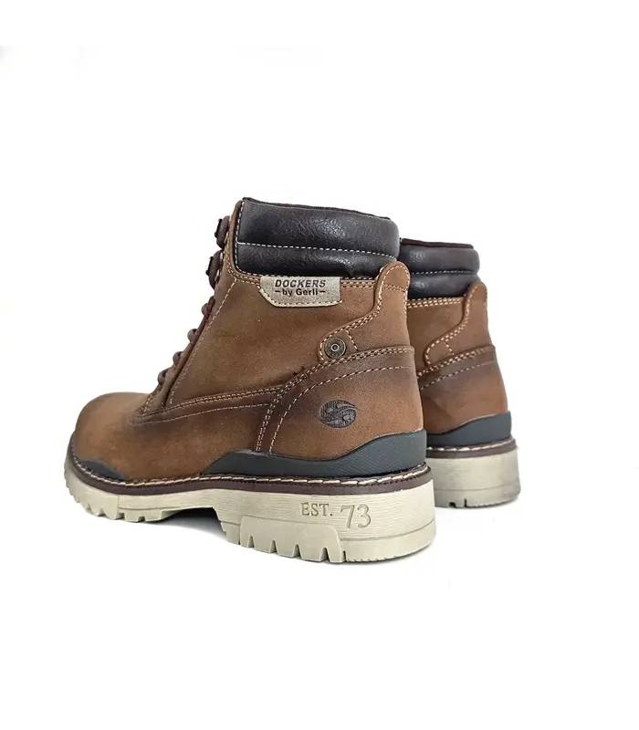 Vista trasera botas Dockers by Gerli hombre marrón