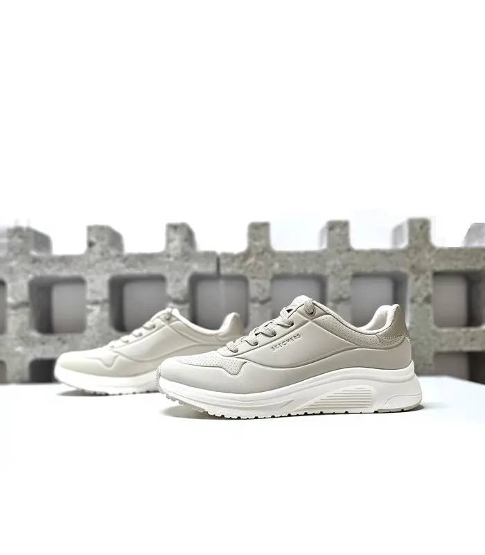 Zapatillas Skechers mujer claras vista frontal