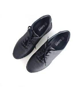 Zapatos mujer negros cordones vista superior