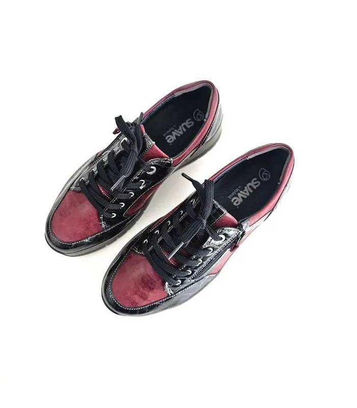 Zapatos mujer granates Suave Star vista superior