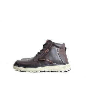 Botines casual hombre piel marrón perfil